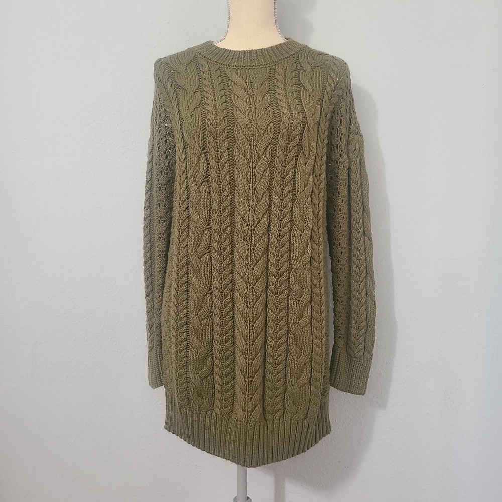 Alice and Olivia Lennie Cable Mini Dress in Army Size XS